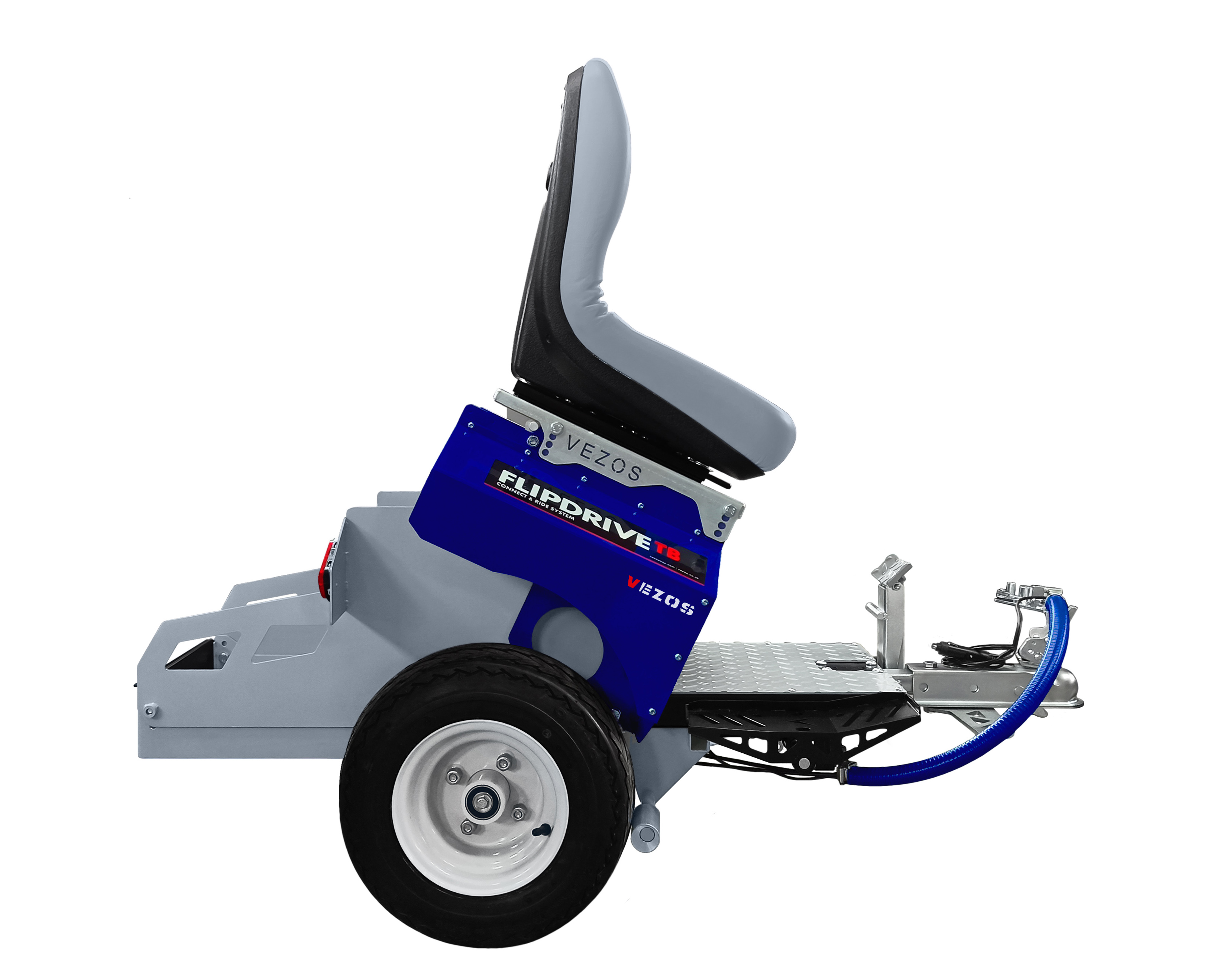 vezos tow-behind line striper rider flipdrive tb - pedal motion system