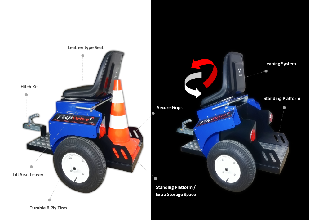 flipdrive line striper seat