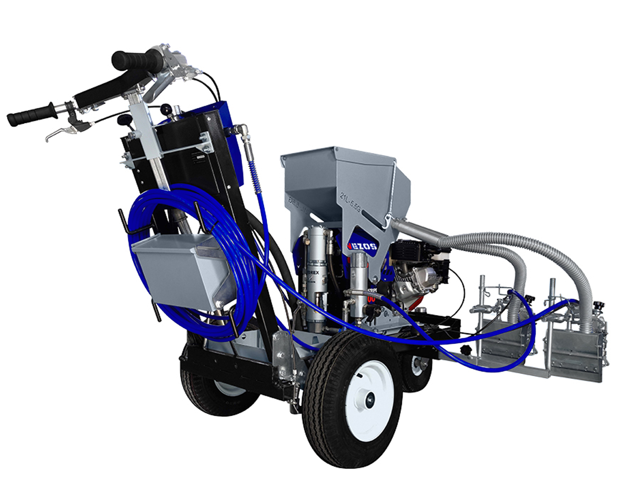 line striper prostripe 200 - 2 paint gun - gravity glass bead system