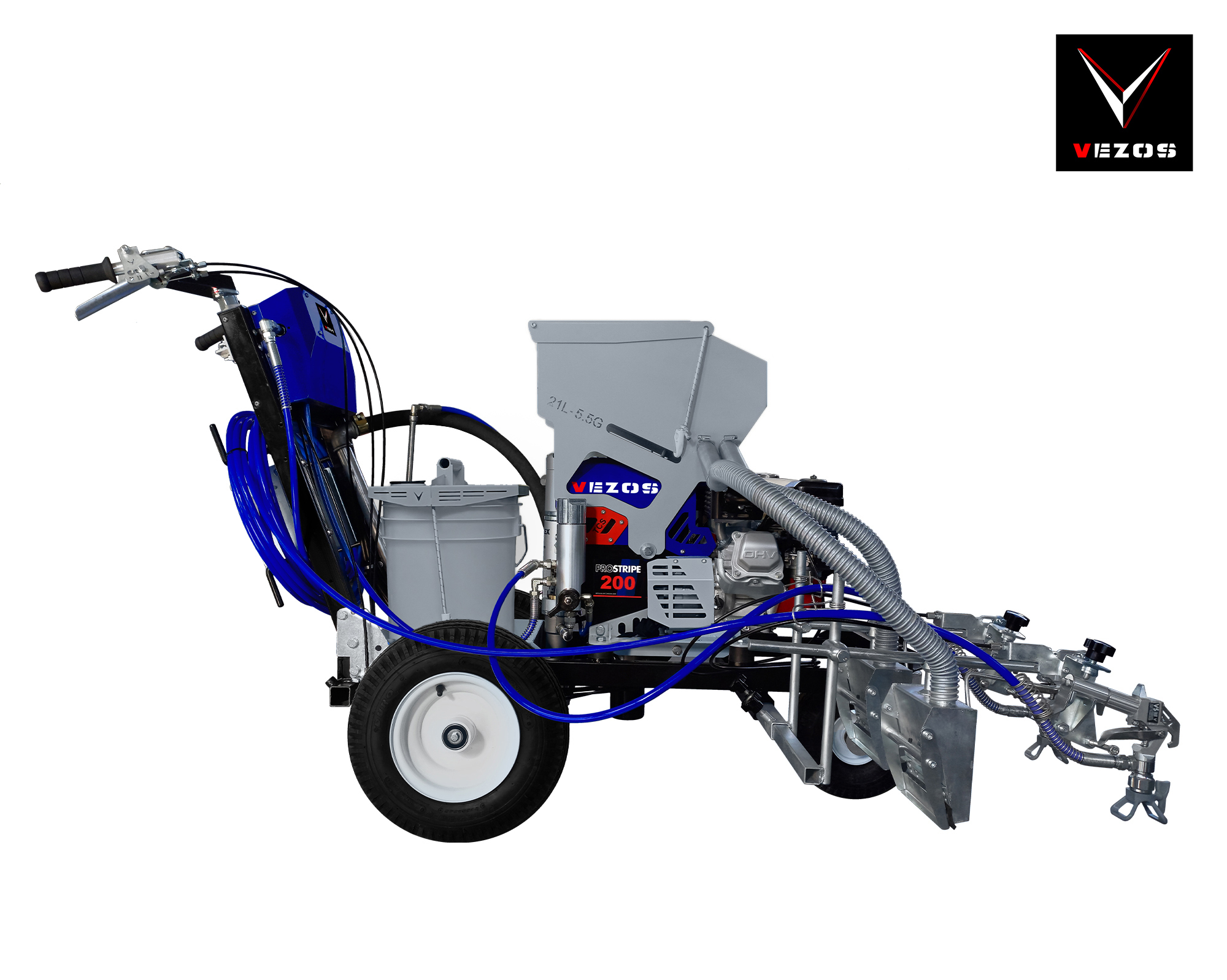 Walk Behind Line Striper PROSTRIPE 200 WB - 2 Paint Gun - Gravity Glass Bead System