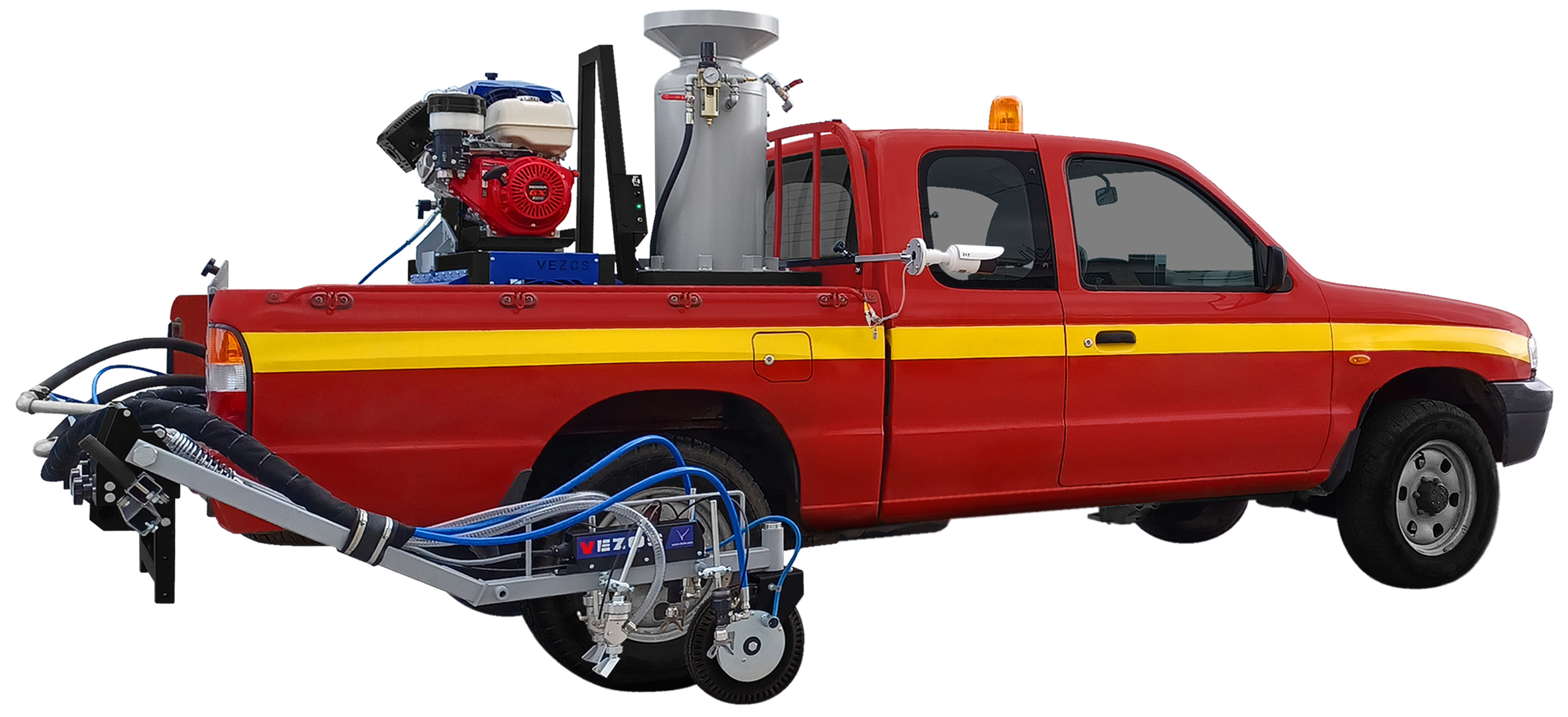 vezos roadmaster with 330 lbs pressurized glass bead system